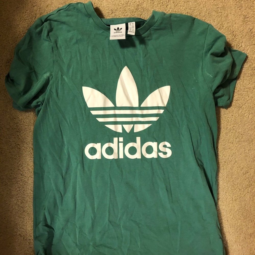 Green adidas t-shirt